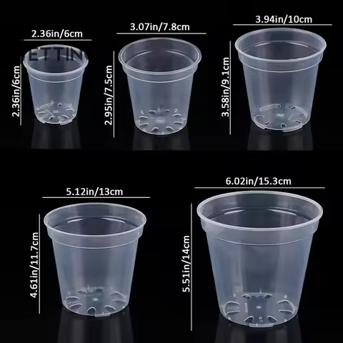 Round Planter Pot Orchid Nursery Container Planter Container Transparent Orchid Container Round Star