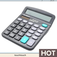 Desk Calculator, 12-Digit Solar Battery Office Calculator with Large LCD Display Big Sensitive Butto