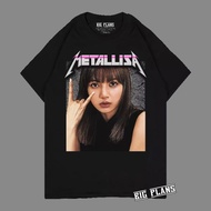 Metallisa T-shirt Black Metallica band T-shirt/ Blackpink T-shirt/ lisa Blackpink T-shirt/ plesetan 