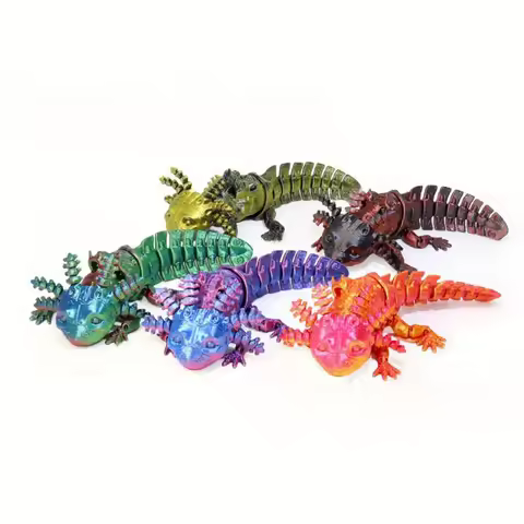 3D-Printed Cyberpunk Salamander Figurine - Interactive Gaming Collectible, Durable Plastic, Ideal fo