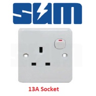 [READY STOCK]13A Single Switch Socket 13A Switch Lampu Electric Socket 13A Socket Plug Socket Dindin