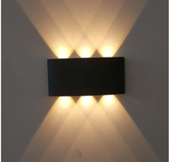 BIGLITE OUTDOOR WALL LAMP WQ1110 BK .Up and down wall lamp 6W Waterproof Outdoor Garden Porch sconce