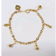 Dangling charms and bell bracelet B 535