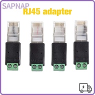 SAPNAP RJ45 Terminal Adapter, RJ45 Male Connector 2PIN Terminal RJ45 to RS485 Converter, Splitter  A