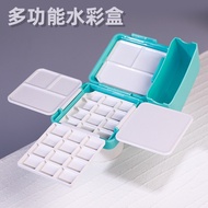 Multifunctional Watercolor Paint Box with Bucket Pen Holder Palette Mini Portable Sketch Travel Pain