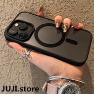 Simple Luxury Magnetic Wireless Charging For iPhone 15 14 13 12 11 Pro Max Plus Phone Case Transpare