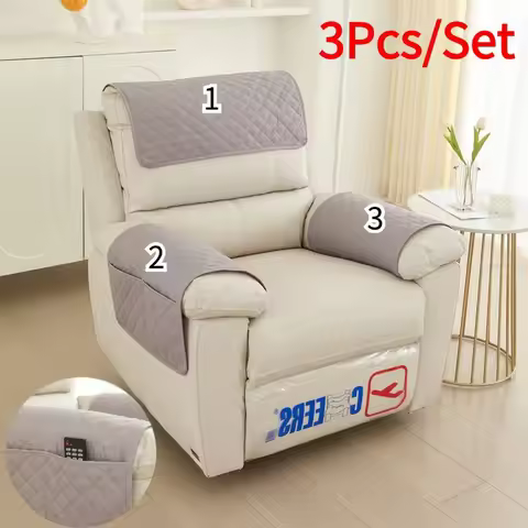 Quilted Recliner Sofa Slipcover Anti Slip Dogs Pet Kids Sofa Mat Armchair Armrest Towel Lazy Boy Cha