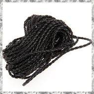 [D E O K] 9m Black Braided Leather Necklace Cord String DIY 3mm HOT
