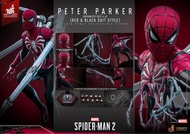 Hottoys  Marvel's Spider-Man 2 Action Figure 1/6 Peter Parker (Advanced Suit 2.0) (Red and Black Sui