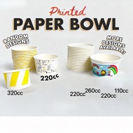 [1000pcs] Paper Bowl | Printed | 220cc, 260cc, 390cc, 520cc,750cc | PREMIUM Laminated