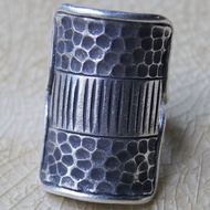 A masterpiece worn beautiful valuable ring Silver Thai Karen hill tribe Size 6.5 7  7.5 8