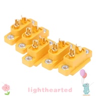 LIGHTHEARTED 5pcs XT60E Male Plug, Yellow Mountable XT60E Connector,  RC Drone Accessories Plastic F