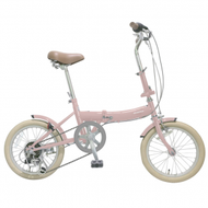 日本 Streamline 16" 摺疊單車 (6段変速) - 粉紅色