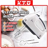 Electric Stand Mixer Hand Mixer Egg Beater 7 Speed Control Bowl Blender Baking Whisk / Mesin Pengadu