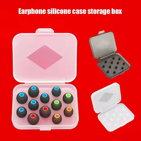 Earphone Tips Box Hard Earbud Caps Protective Case For In-Ear Headphone Portable Small Box For Spinf