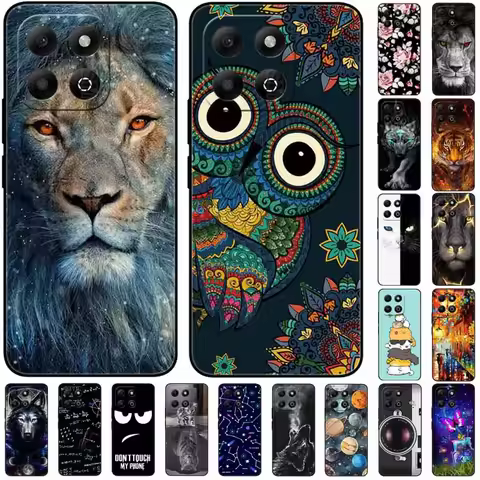 For Honor X6B Case Silicone Printed Owl Lion Shockproof Phone Cases for Huawei Honor X6b Cover Bumpe