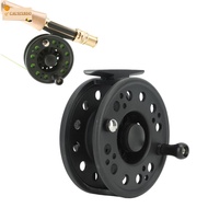 CAUSIXBDO Fly Fishing Reel4, 7/8 Plastic Fly Reel, Durable Lightweight Black Baitcasting Reel Lakes 