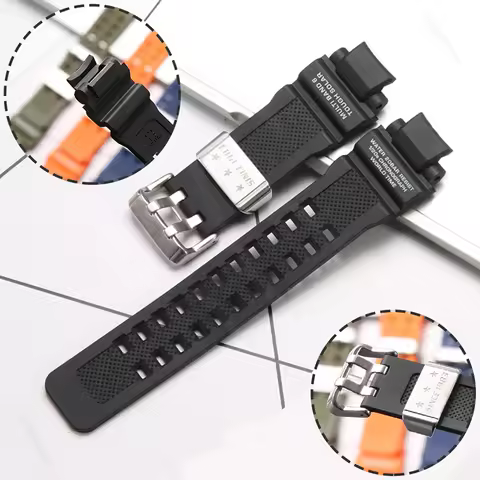 Watch Accessories For Casio GA1000 1100 GW-A1000 1100 GW4000 Resin Strap Men's Waterproof Sports Sil