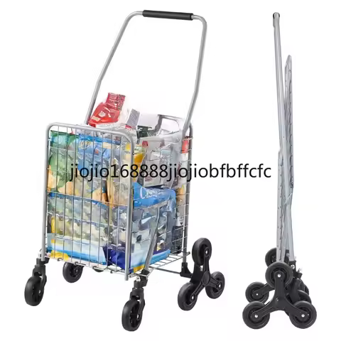 Suitable For 88lbs Folding Shopping Cart Light-weight Storage Stair Climbing Utility Cart with Wheel