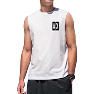 Armani Exchange AX Original Men Vest Casual Sports Sleeveless Cotton Printed T-shirt Rompi lelaki