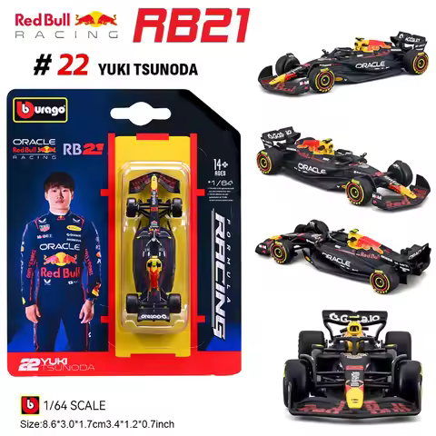 New In Stock Bburago 1:64 Ferrari Sf25 Alloy Miniature Diecast Model 2025 F1 Series Red Bull Rb21 Fo