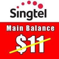 Singtel Prepaid $11 Main Balance Top Up / Recharge/ 手机充值