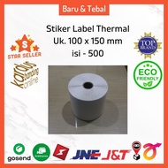 Plain Thermal Sticker Label A6 Uk100 x 150mm Contents 500/roll