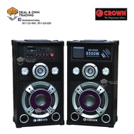 Crown KR-8500 8500W 8” Woofer 4X4" Tweeter 3 Way Karaoke Ready Baffle Speaker (1 Pair)