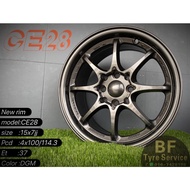 ce28 new rim 15x7jj 4x100/114.3 et37 gunmetal johor baru