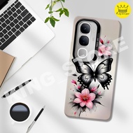 HP (KS26) Vivo V40 LITE 2024 Case Flower Motif/ Vivo V40 Lite Case Vivo V40 Case /caseing /siconehp 