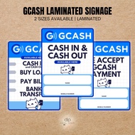 GCash laminated signage | Cash in Cash out Signage | Gcash cash in/cash out | signboard