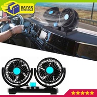 Double Car Fan Strong Double Fan Headed Vehicle Car Fan 12V [KPSMB]