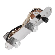 【Worldwide Delivery】 Chrome 3 Way Wired Loaded Prewired Control Plate Harness Switch Knobs For Tele 