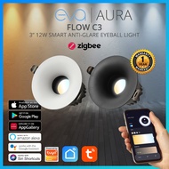 Eva Aura Flow C3 12W Smart Dimmable and CCT Tone Adjustable Eyeball Light works with Tuya Smart Life