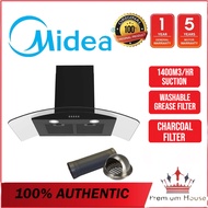[FREE DUCTING SET] Midea MCH-90V71 MCH-90MV1 MCH-90J52 Designer Cooker Hood SIMILAR TO EH-E9122ST EH
