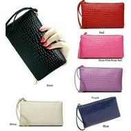 (Pemborong/Wholesale/批发）Crocodile Pouch Coin Bag Purse Wallet Dompet Beg Cosmetic Croc Wristlet