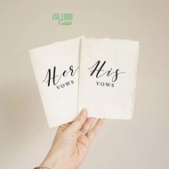 Wedding bows 124 - Wedding promise vows card |Wedding Vows |SHI1990