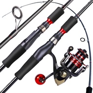 Sougayilang Fishing Rod Reel Combos 1.8M 2Section Spinning Fishing Rod Spinning Reel Carp Bass Rod R