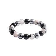 [Amazon Limited Brand] Jewboo-Bracelet-Natural Healing Crystal Bracelet Obsidian/Black Rutile/Terahertz Energy Stone Elastic Neutral Men Women Accessories Gift (10mm)