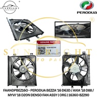 PERODUA BEZZA '16 D63D / AXIA '18 D88 / MYVI '18 D20N DENSO FAN ASSY ( ORG ) 16360-BZ290
