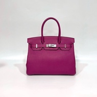 HERMES k5托斯卡紫TOGO皮銀釦birkin30
