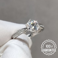 DMY Jewelry White Gold Ring/Cincin Budak Perempuan/Real Moissanite 3ct Micro-Set Diamonds With Certi