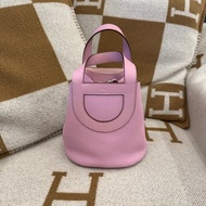 HERMES in the loop 18粉色豬鼻菜籃