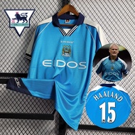 S-XXL    1999-2001 Retro Manchester City home Haaland Footbal shirt