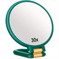 10X 15X 20x 30X Travel Mirror, Hand Mirror With Handle-Double-Sided Portable With 1x 20x Magnificati