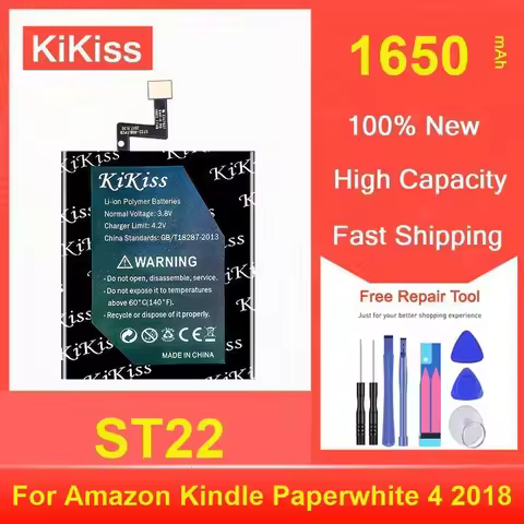 Kikiss Battery 1650Mah ST22 For Amazon Kindle Paperwhite 4 2018