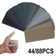44/88PCS Extra Fine Sand Paper 120-20000 Assorted Grit Sandpaper Set Water/Dry Sanding Paper Sand Pa