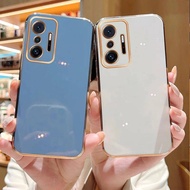 For Vivo iQOO V27 V23 S17 S16 S12 Z6 Pro Y73t V27e U20 Z6x Luxury Square Plating Soft TPU Phone Case