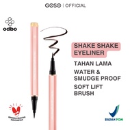 HITAM Odbo Shake Shake Eyeliner Liquid Pen Waterproof pigmented Lasts Up To 24 Hours Black/Pink