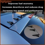 Big 10Pcs Rear Roof Shark Fins Spoiler Wing Kit Universal Car Roof Spoiler Bumper Spoiler Shark Fin 